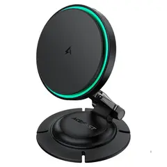 Автозарядка ACEFAST D65 Fast W15 Wireless Charger Magnetic Foldable Car Holder, черный