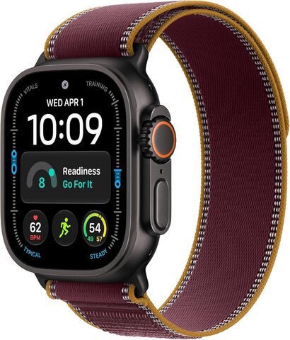 Умные часы Apple Watch Ultra 4 49 мм Black Titanium Case with Trail Loop (M/L) Бордовый | Burgundy