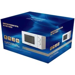 Микроволновая печь National, NK-NK-MW118M20, 20 л, 700 Вт, электр, 5уров.мощ, белый
