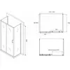 Abber Schwarzer Diamant AG30150B-S80B-S80B Душевой уголок, цвет: чёрный
