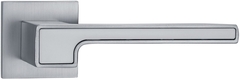 Ручки дверные алюминиевые V91L-2/WH SL (матовый хром/белый)