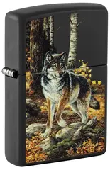 Фото Зажигалка ZIPPO Linda Picken с покрытием Black Matte, латунь/сталь, черная, матовая