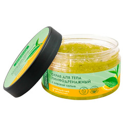 Скраб для тела «Лимфодренажный» зеленый чай и апельсин» ТМ Matsesta Tea Cosmetics