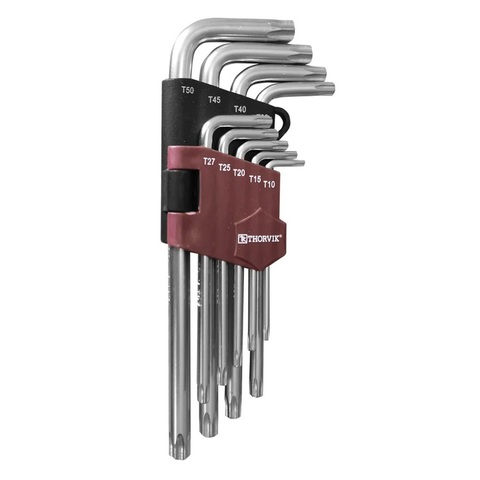 Thorvik TK9S Набор ключей торцевых TORX®, Т10-T50, 9 предметов 53120