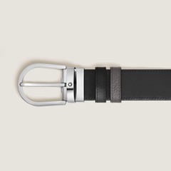 Двусторонний ремень Horseshoe из зернистой кожи, 35 мм