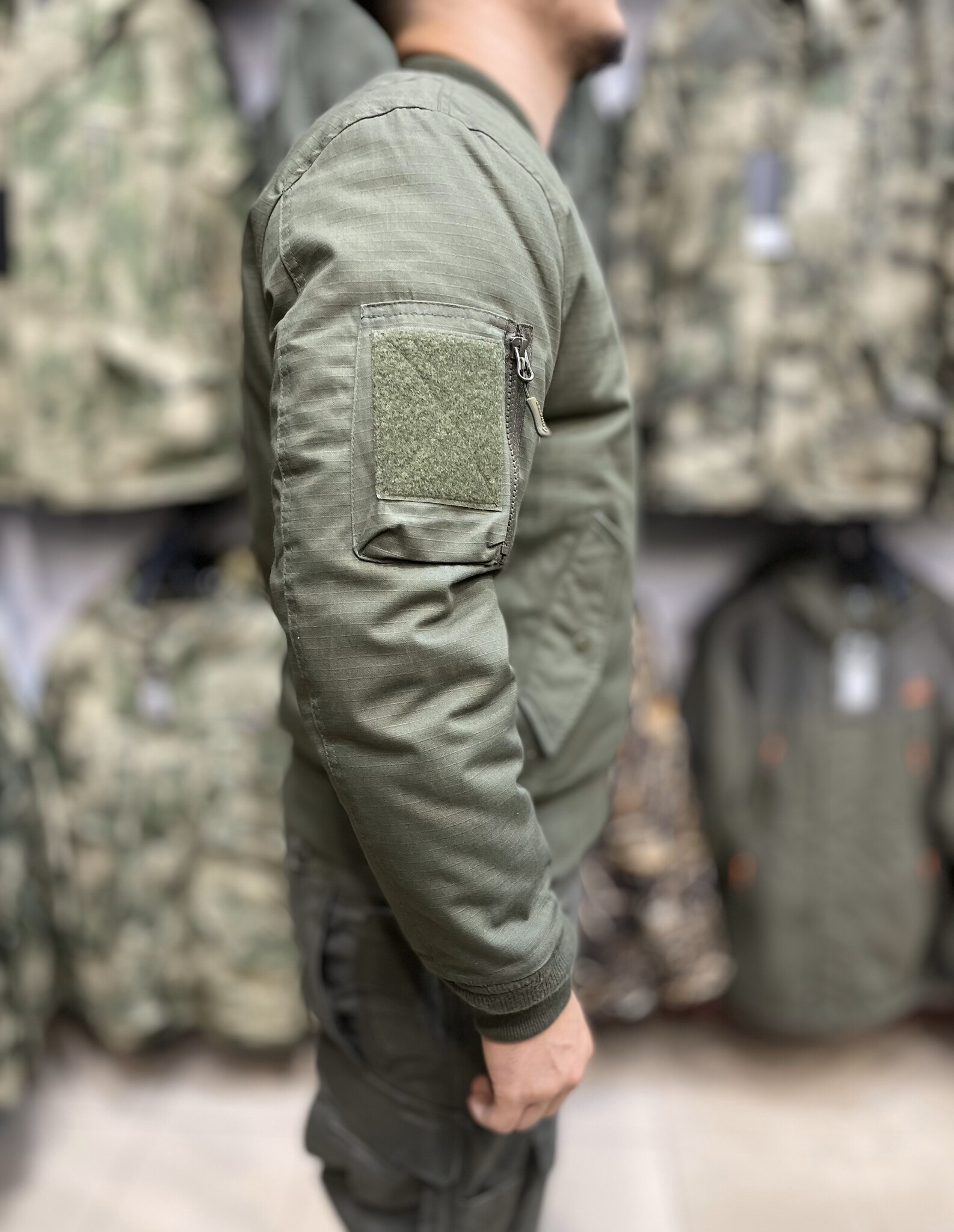 Бомбер Tactical RipStop flight jacket Олива