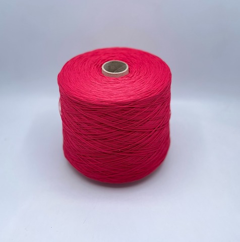 Бобинная пряжа (пр.Италия), art.Cotone, 350м/100 гр. 100%Хлопок, цвет-Розовато-красный коралл , арт.34743