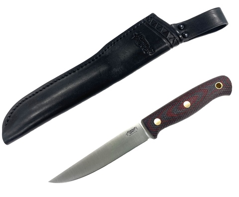 Нож Рыбацкий M, N690, микарта, 214.0954, красно-чёрная