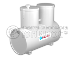 Станция биологической очистки Юнилос UNI-SEP 1/ 1000 л. в сутки / 5 чел. / компрессорная аэрация (2000x1020x1750см;) - арт.560601