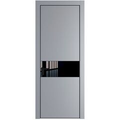 Межкомнатная дверь эмаль Profil Doors 17PA смоки со вставкой