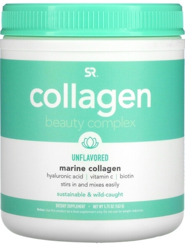 SR, комплекс Collagen Beauty, морской коллаген, с нейтральным вкусом, 163 г (5,75 унций)