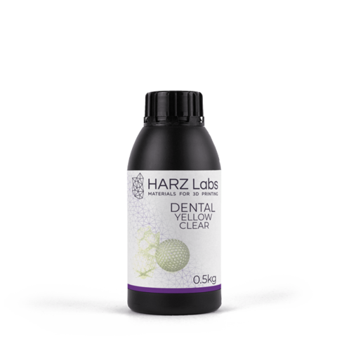 Фотополимер HARZ Labs Dental Yellow Clear прозрачный желтый (0,5 кг)