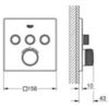 GROHE Grohtherm SmartControl 29126000 Термостат для душа встраиваемый на 3 потребителя