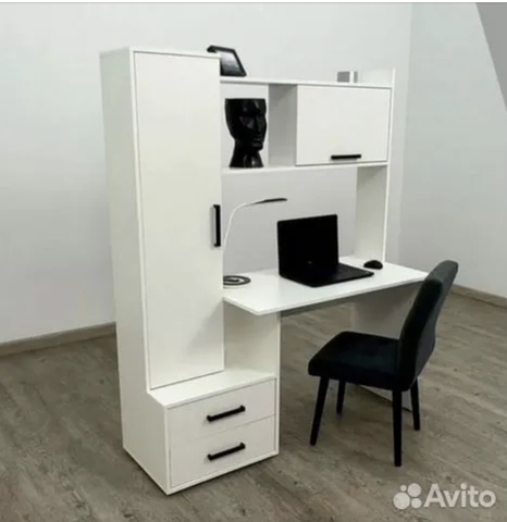 Стoл компьютеpный Квартет-9 белый