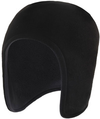 Шапка флисовая с удлиненными ушками Skully Fleece Earflap black