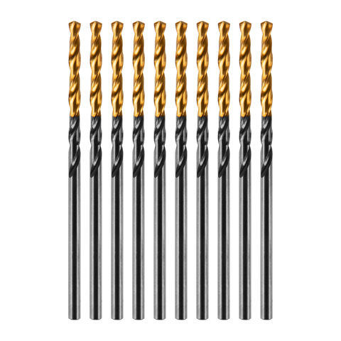 Сверло по металлу, 2 мм, HSS-Tin, Golden Tip, 10 шт. Denzel