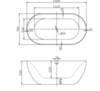 BelBagno BB27 Отдельностоящая акриловая ванна, 150x78, цвет: белый