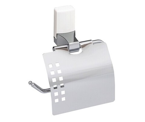 WasserKRAFT Leine K-5025W Держатель туалетной бумаги, цвет: хром, белый