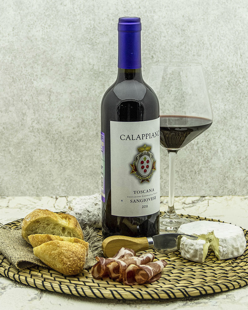 Вино Fattoria di Calappiano Санджовезе Калаппиано Красное Сухое 2018 г.у. 13% 0,75 л, Италия