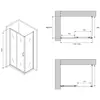 Abber AG30140B-S50B Душевой уголок, 140x50x195, цвет: чёрный