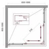 BelBagno Unique UNIQUE-A-2-75/90-P-CR Душевой уголок квадратный, 75x75, цвет: хром