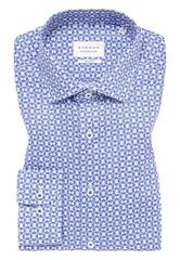 Сорочка мужская Eterna Slim Fit 4168-F170-14 с сине-голубым принтом