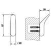 Gessi Goccia 38121#031 Крючок настенный, цвет: хром