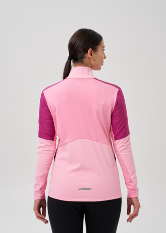 Женская куртка для лыж и бега зимой Nordski Hybrid Pro 2.0 candy pink-fuchsia