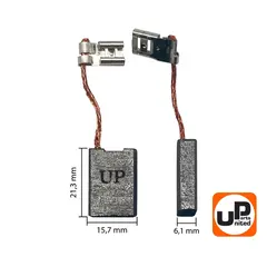 Щетка графитовая UNITED PARTS для DeWALT (аналог 585041-00) 6,1х15,7х21,3мм АВТОСТОП (90-0899)