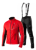 Victory Code Jr Dynamic детский разминочный лыжный костюм с лямками red - 1