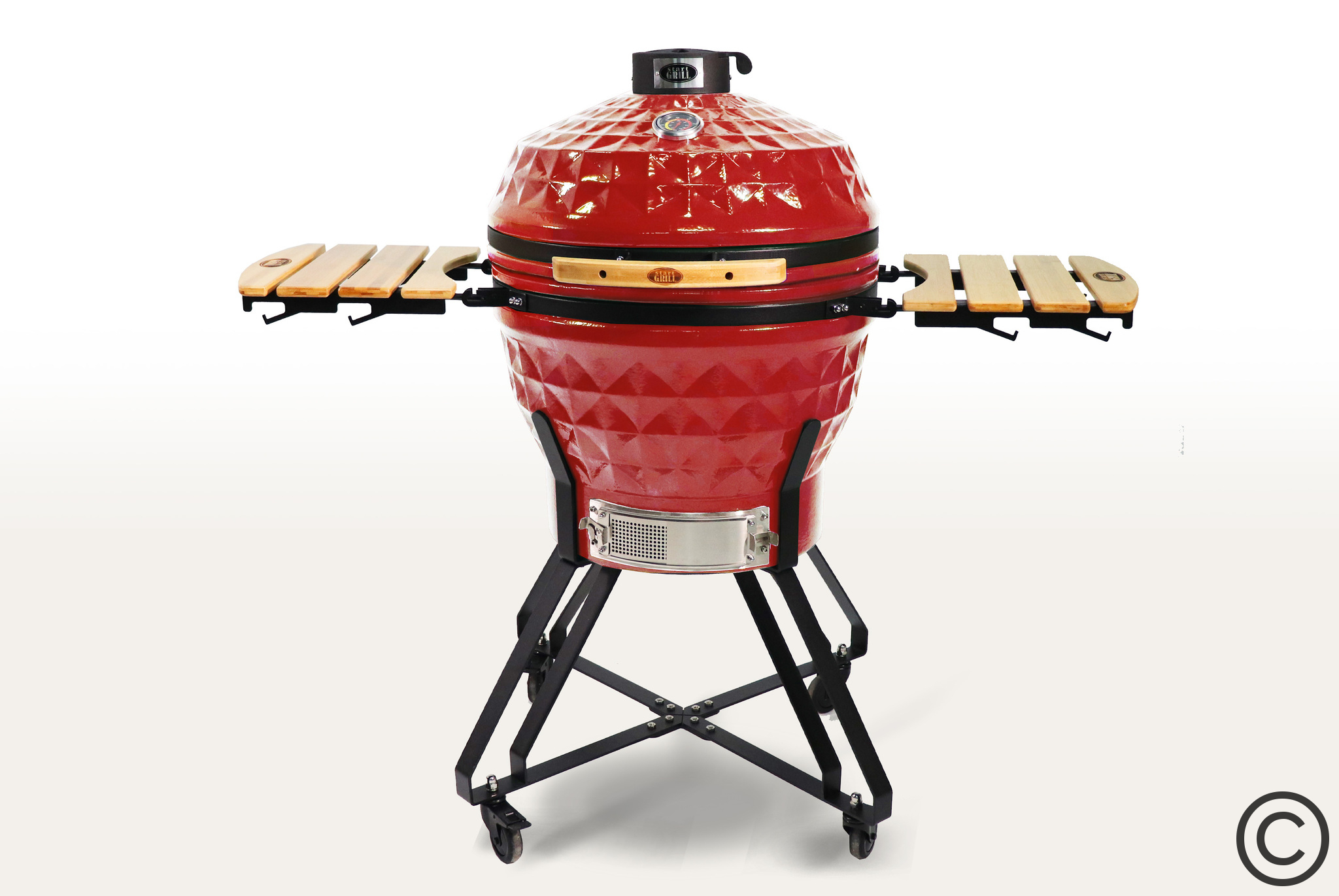 Керамический гриль Start Grill PRO, 61 см / 24 дюйма (красный) Артикул: SG24R Фото №1