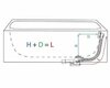 Viega Multiplex Trio Visign MT3 727710 Слив-перелив с наливом ( наполнение через узел перелива) BWL = 725 мм, DN 40/50,  хром