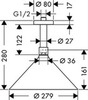 Axor 26022000 Душ верхний Showers/Front