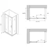Abber AG30130B-S50B Душевой уголок, 130x50x195, цвет: чёрный