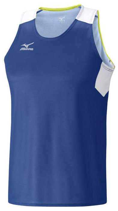 Mizuno Trad Singlet мужская беговая майка синяя