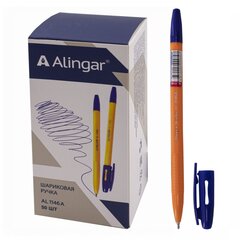 
          Ручка шариковая Alingar на масляной основе"Vectro-А" , 1 мм, синяя, игольчатый наконечник, шестигранный, грип, оранж. пластик. корпус, карт. уп.