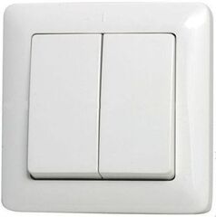Выключатель 2-клавишный без индикации, с/у, в сборе ХИТ белый Schneider Electric