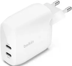 Зарядное устройство Belkin BoostCharge Wall Charger 60W 2*USB-C EU белый