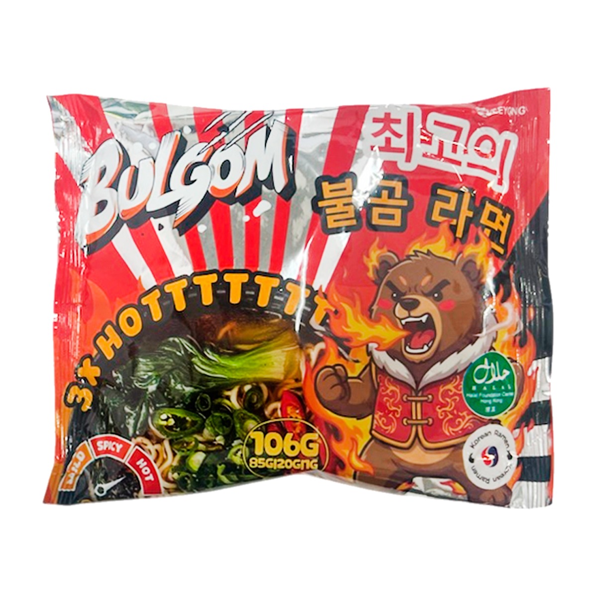 Лапша BULGOM 3X Hot 106 г — упаковка