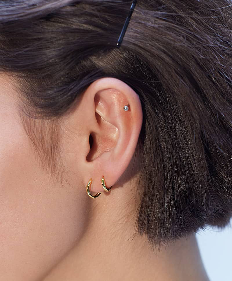 Серьги-кольца Lemon Hoops 6mm