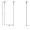 Gessi Goccia 38141#079 Полотенцедержатель потолочный 60см h=180см, цвет: белый