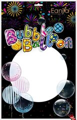 Шар К Deco Bubble (Бабл), 18''/34 см, Прозрачный, Плоский, 1 шт. (В черной упаковке)