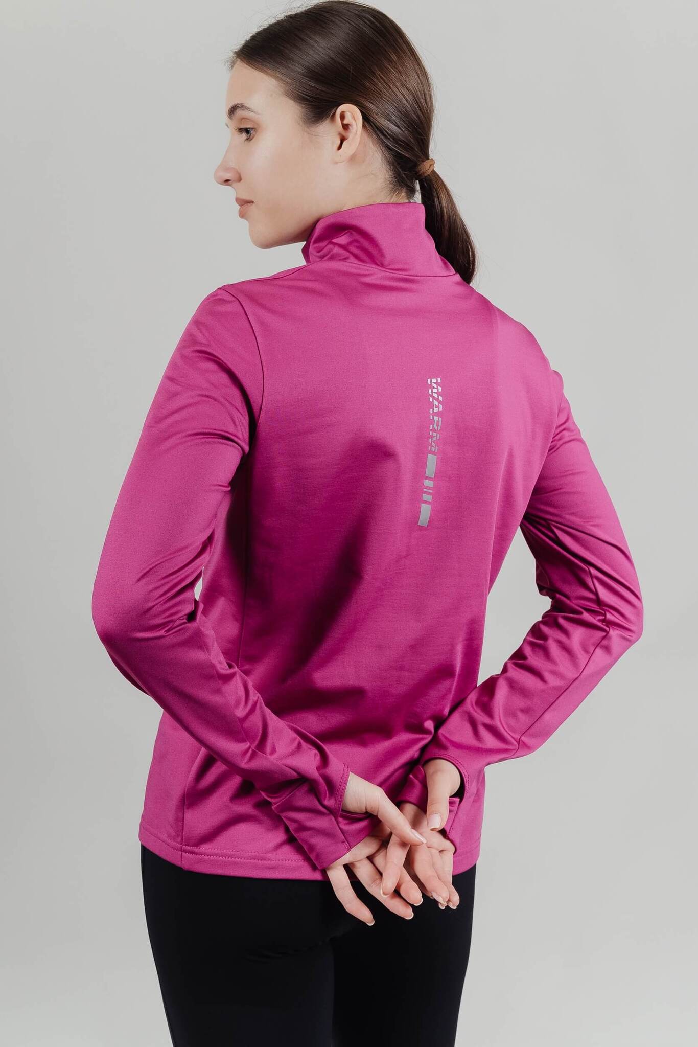 Женский утепленный лонгслив Nordski Warm фуксия - 5