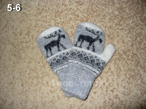 Варежки детские шерстяные