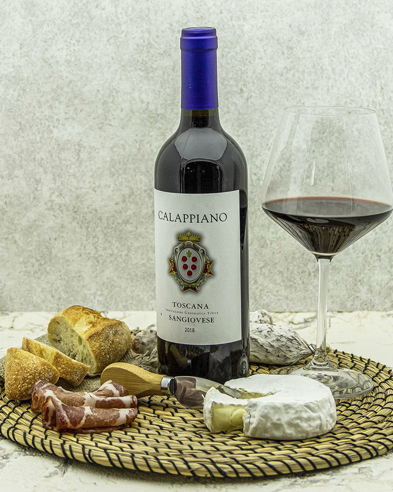 Вино Fattoria di Calappiano Санджовезе Калаппиано Красное Сухое 2018 г.у. 13% 0,75 л, Италия