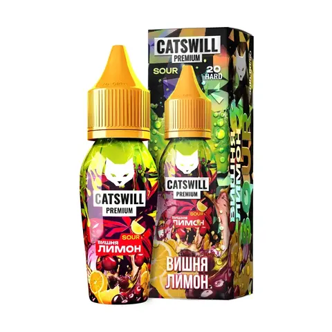 Жидкость CATSWILL PREMIUM SOUR Salt 2% 30 ml - ВИШНЯ ЛИМОН