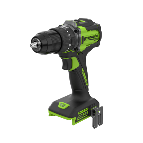 Дрель-шуруповерт ударная акк. Greenworks HD560, 24V, б/щет, 0-500 / 0-2000 об/мин, 30/60 Нм, 13мм, Anti-kickback, без АКБ и ЗУ (HD56000)