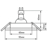 Светильник ИВО-50w G5.3 белый GS-M388W 28888 FERON — фото 3