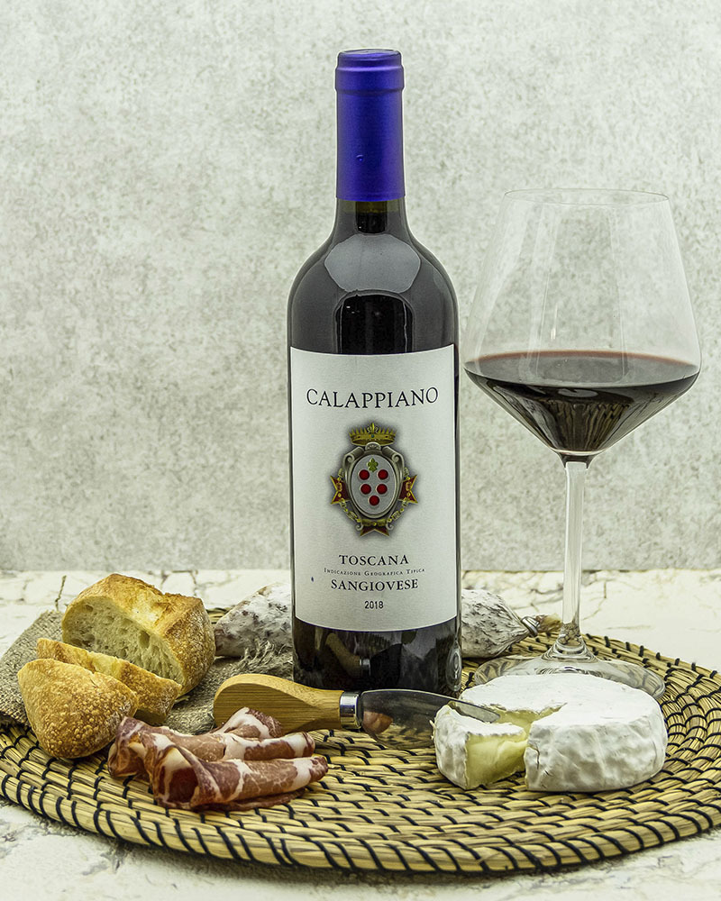 Вино Fattoria di Calappiano Санджовезе Калаппиано Красное Сухое 2018 г.у. 13% 0,75 л, Италия
