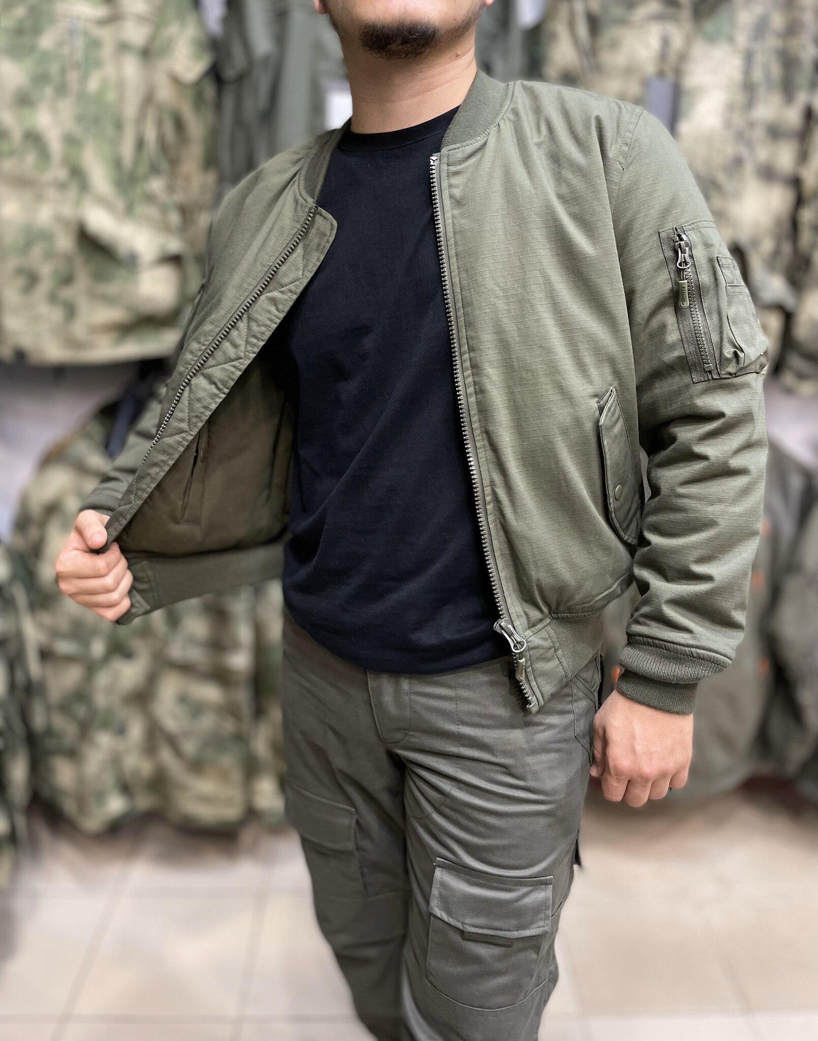 Бомбер Tactical RipStop flight jacket Олива